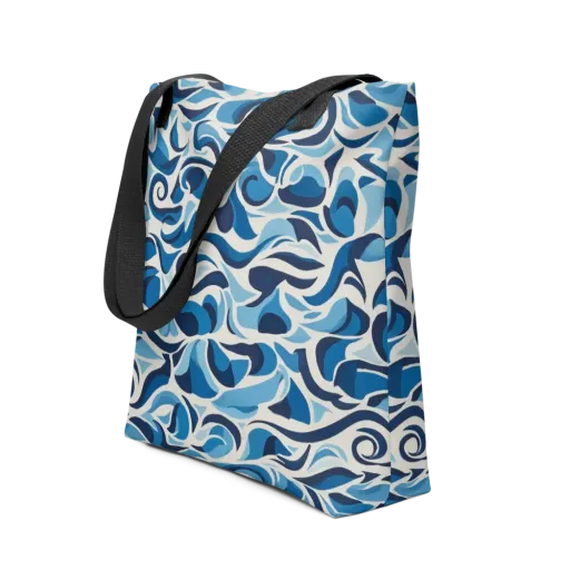 Azure Sway on a Tote Bag