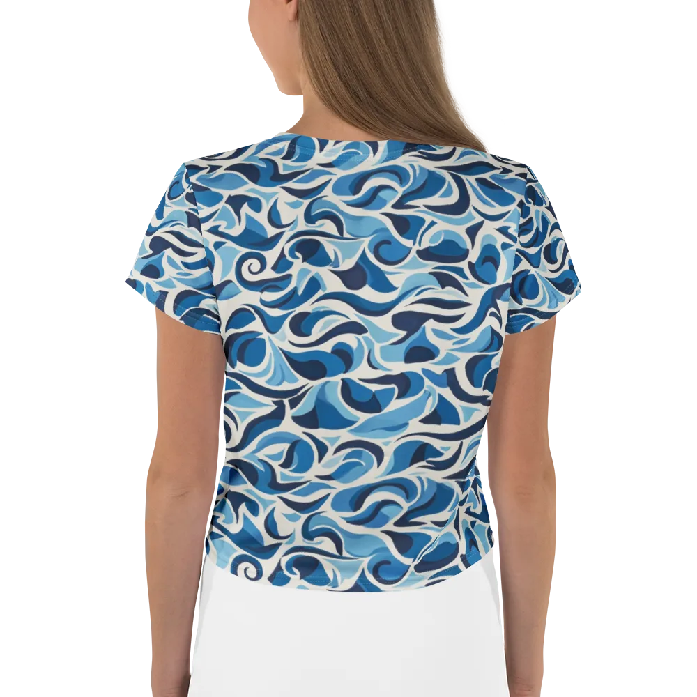 Azure Sway on Crop Tee — Back