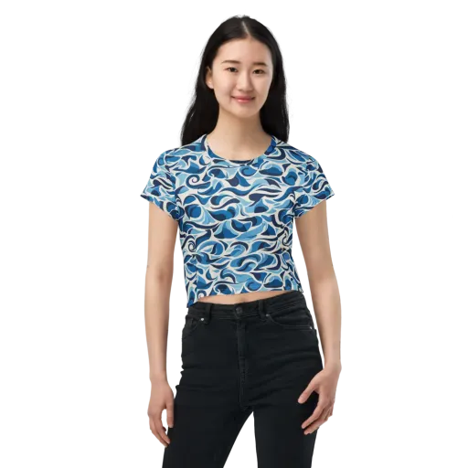 Azure Sway on a Crop Tee