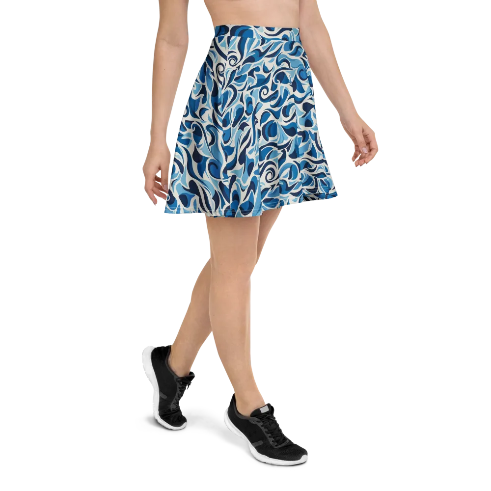 Azure Sway on Skater Skirt — Right