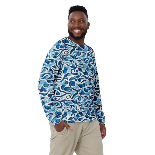 Azure Sway on a Sweatshirt