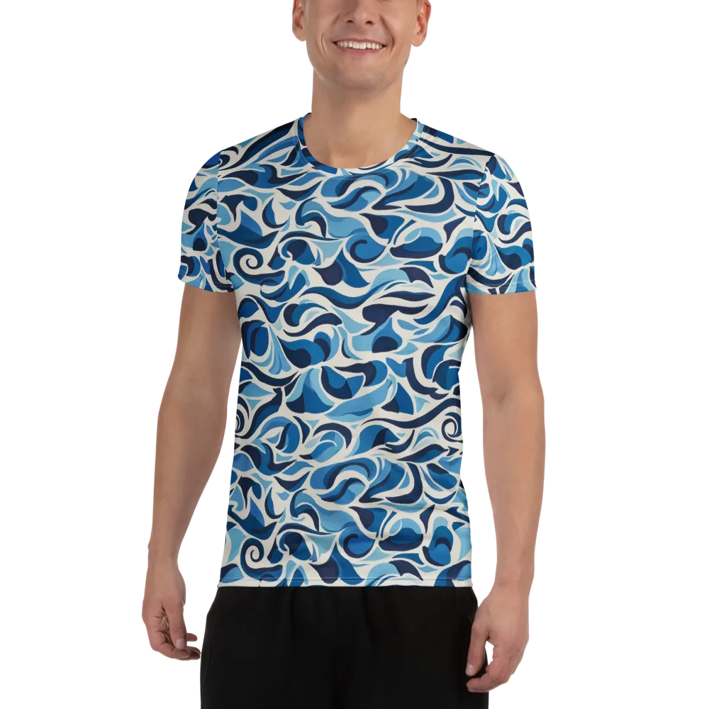 Azure Sway on Men's Athletic T-Shirt — Front