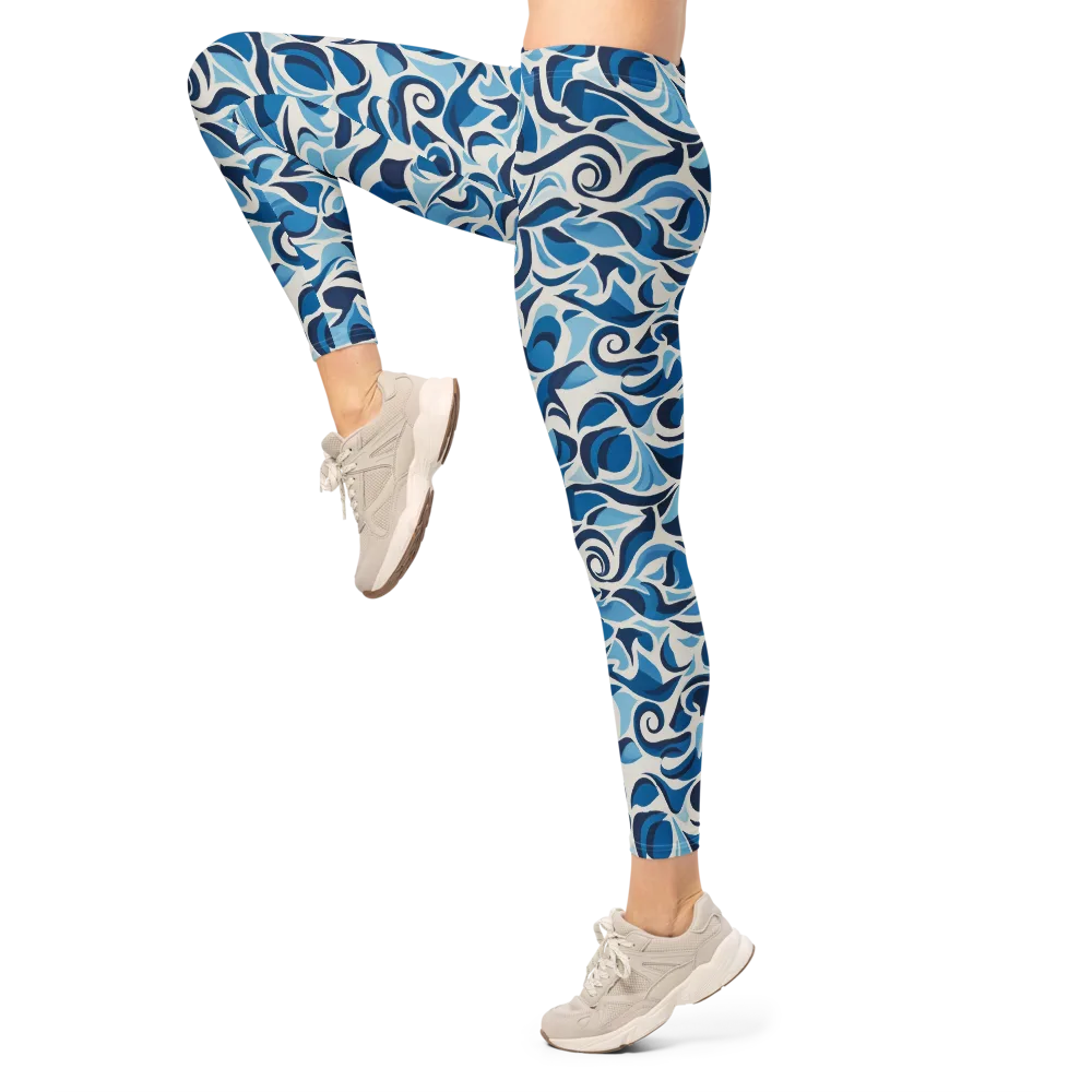 Azure Sway on Leggings — Left