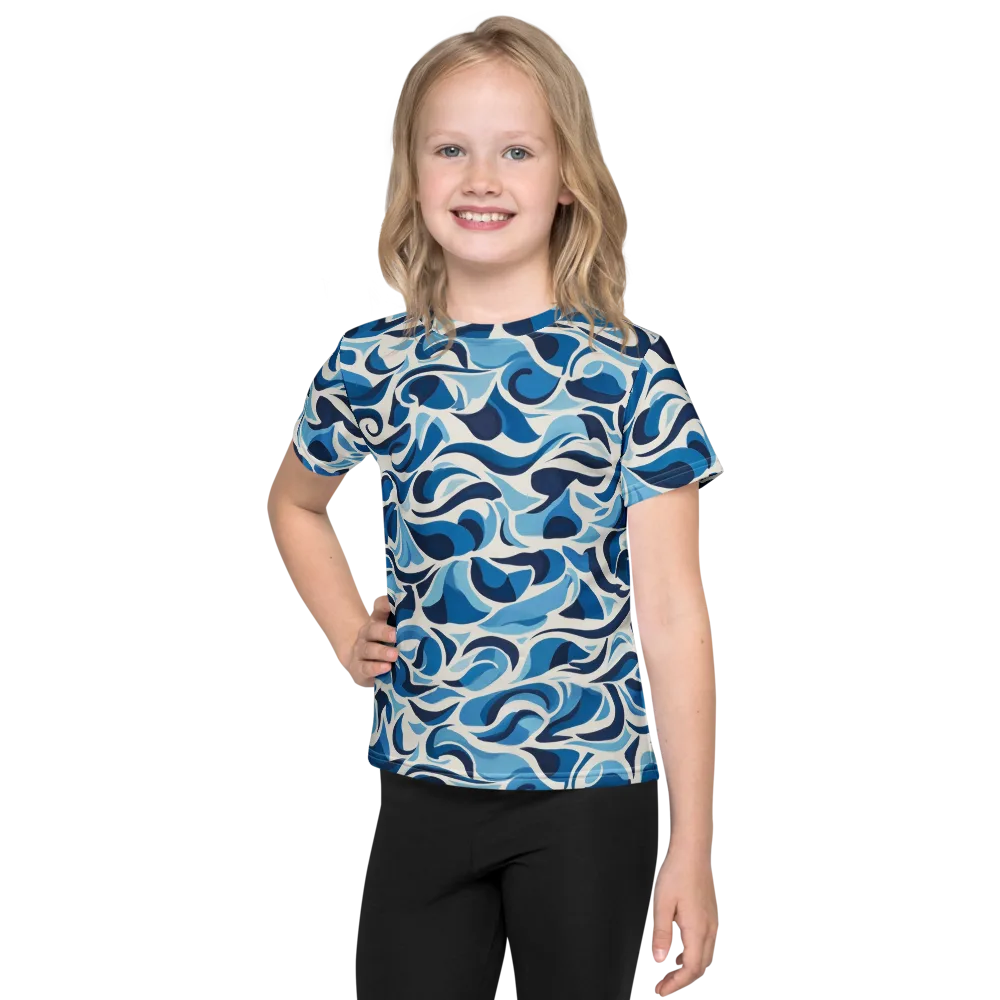 Azure Sway on Kids Crew Neck T-Shirt — Front