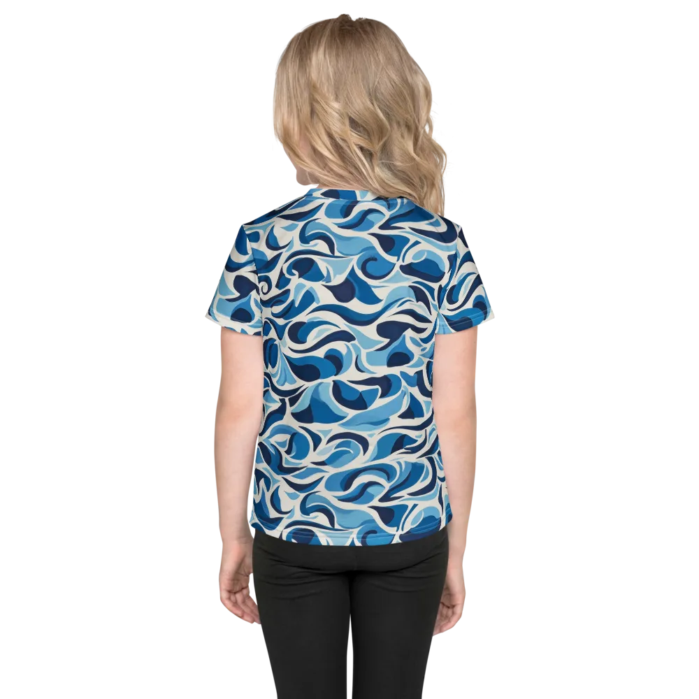 Azure Sway on Kids Crew Neck T-Shirt — Back