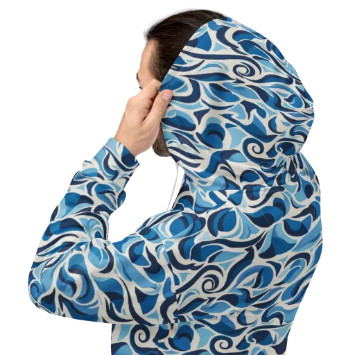 Azure Sway on a Hoodie