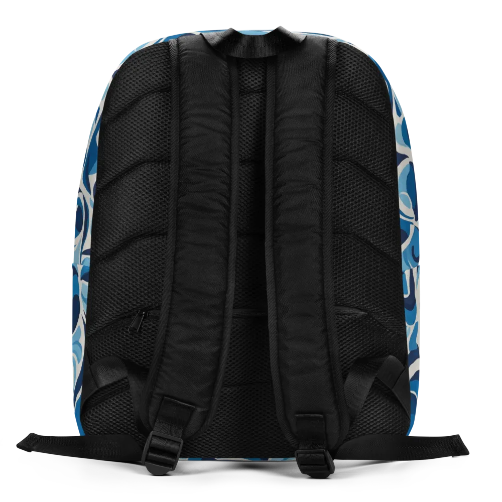 Azure Sway on Minimalist Backpack — Back