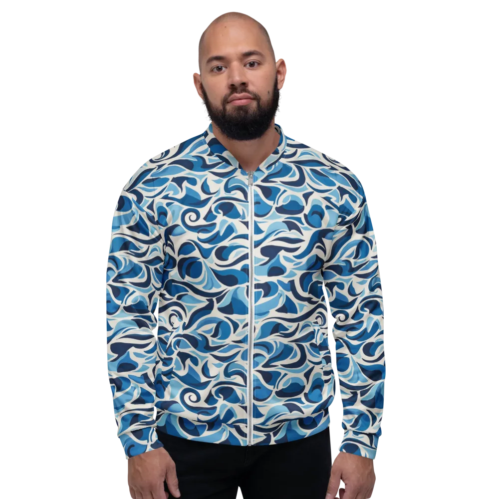 Azure Sway on Bomber Jacket — Front