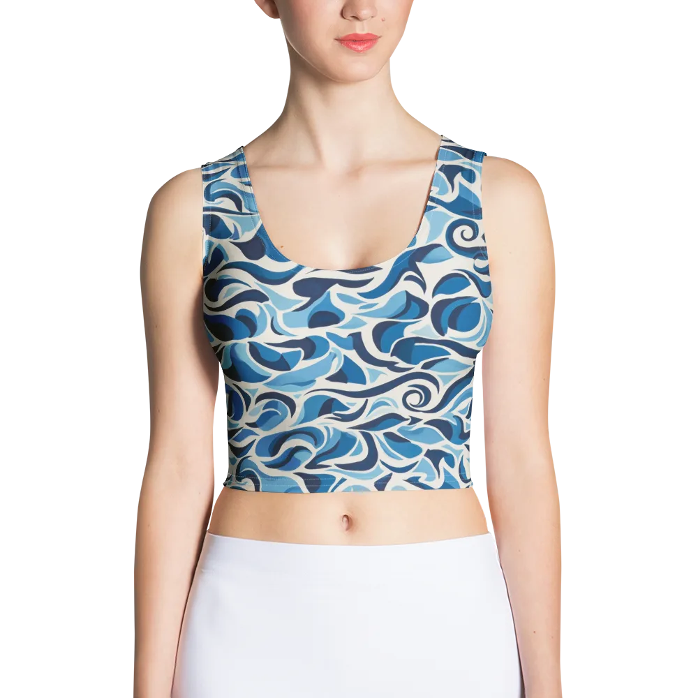 Azure Sway on Crop Top — Front