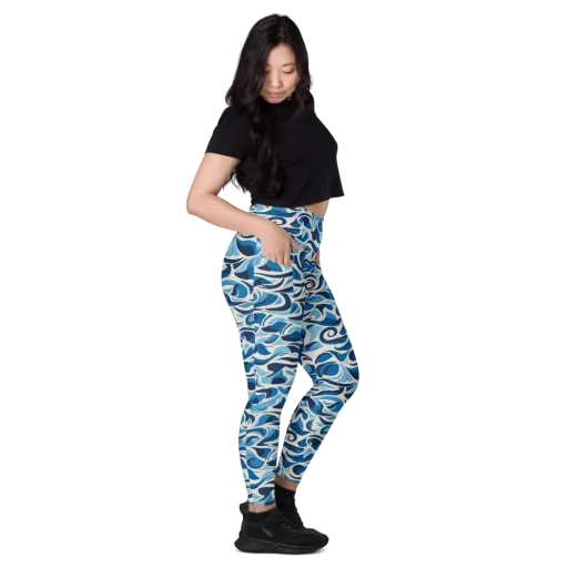 Azure Sway on a Leggings with Pockets