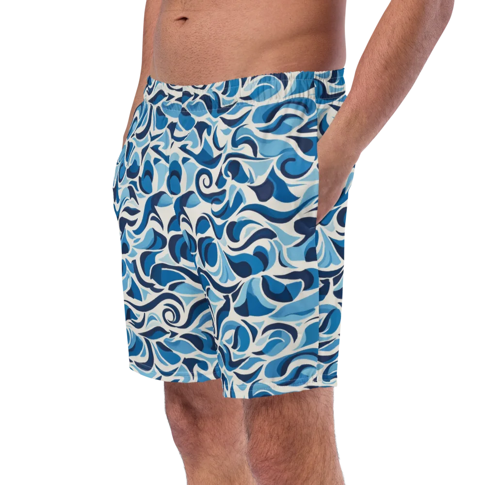 Azure Sway on Swim Trunks — Left Front