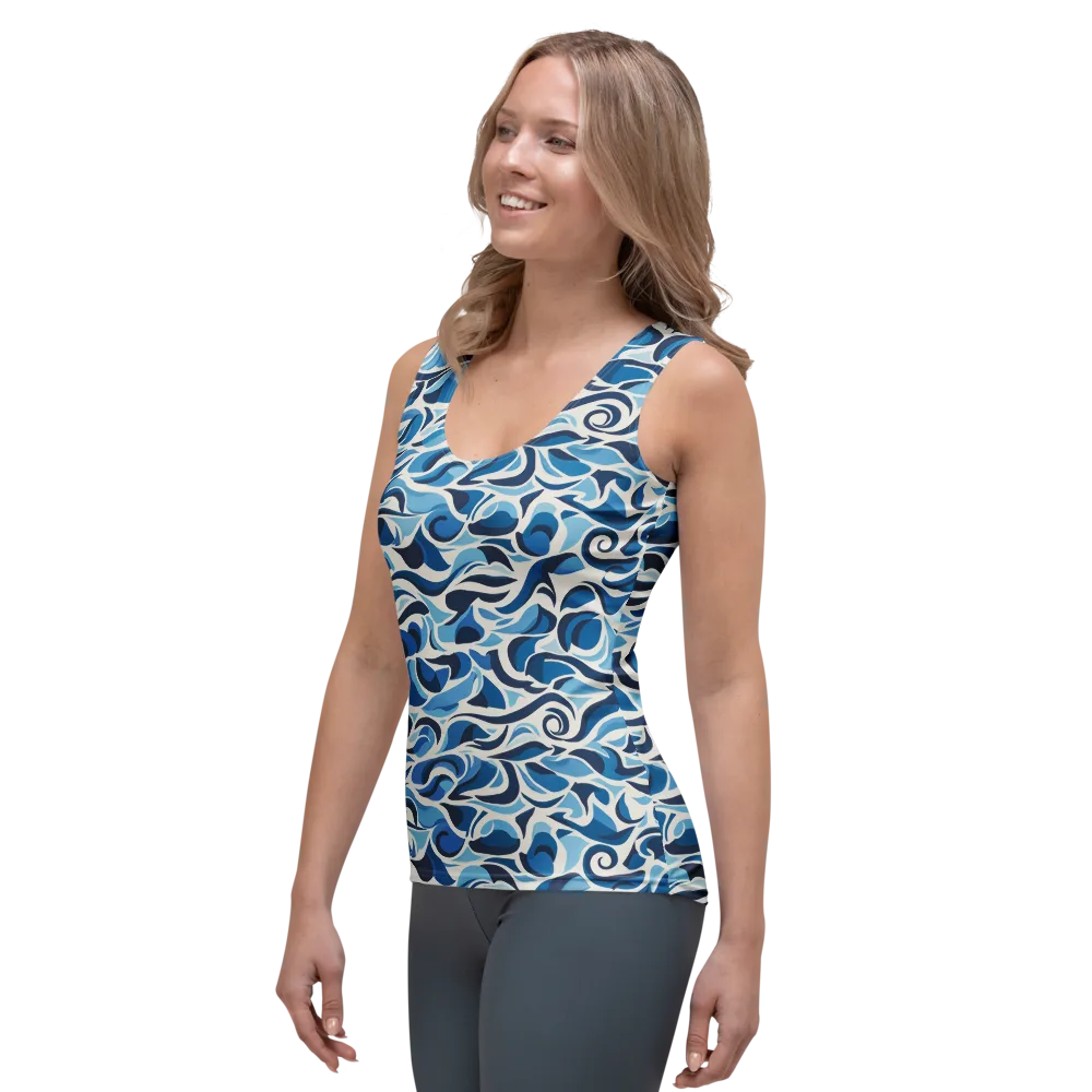 Azure Sway on Women's Tank Top — Left Front