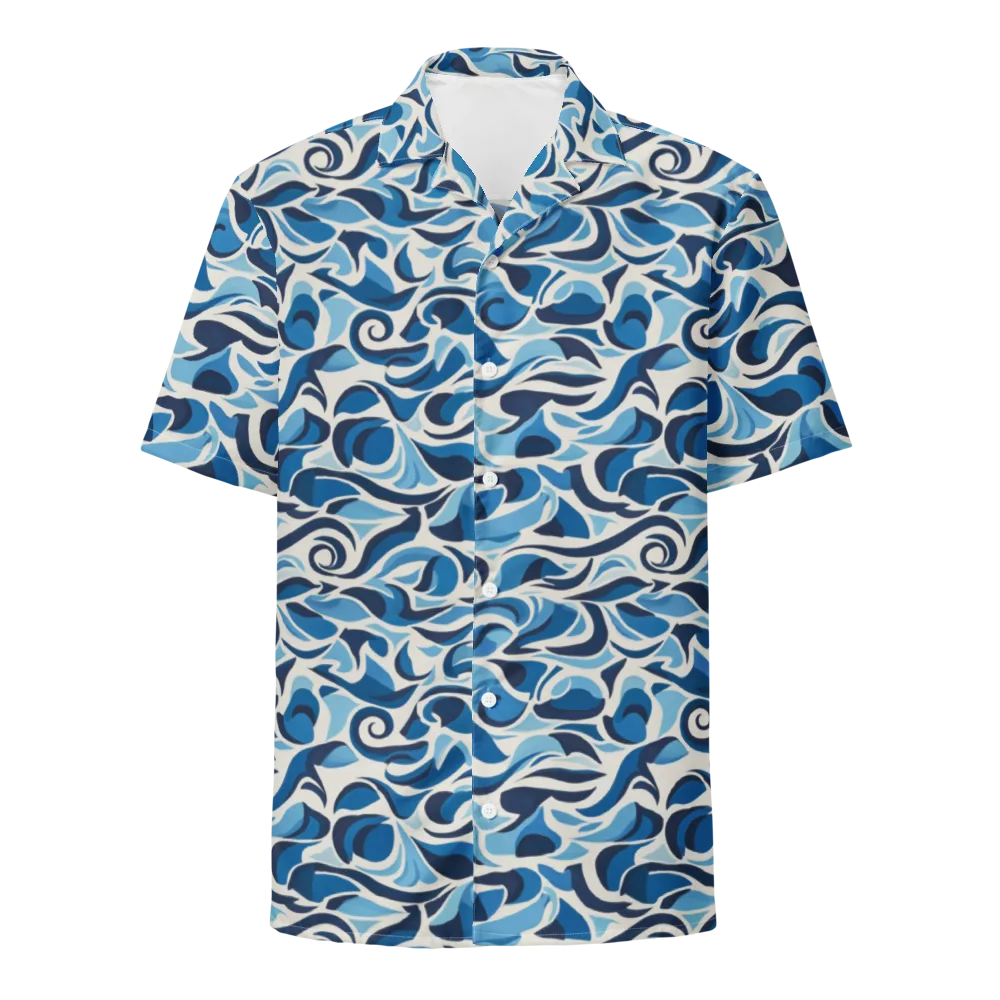Azure Sway on Button Shirt — Front
