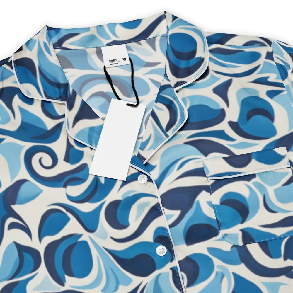 Azure Sway on Women's Short Sleeve Pajama Top — Product details