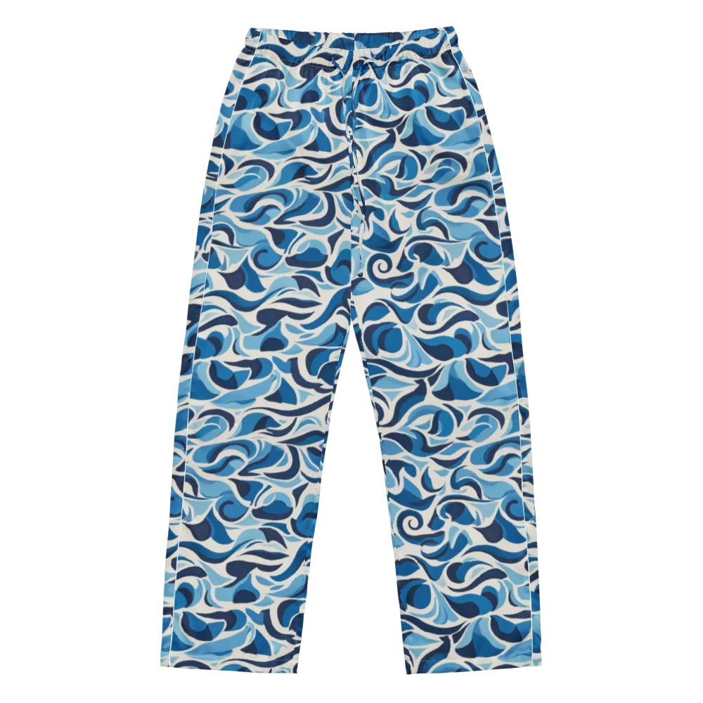 Azure Sway on Women's Pajama Pants — Front