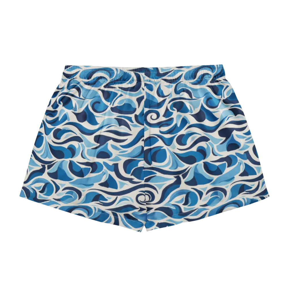 Azure Sway on Women's Pajama Shorts — Back