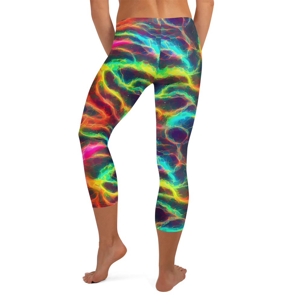 Hypercolor Tides on Capri Leggings — Back
