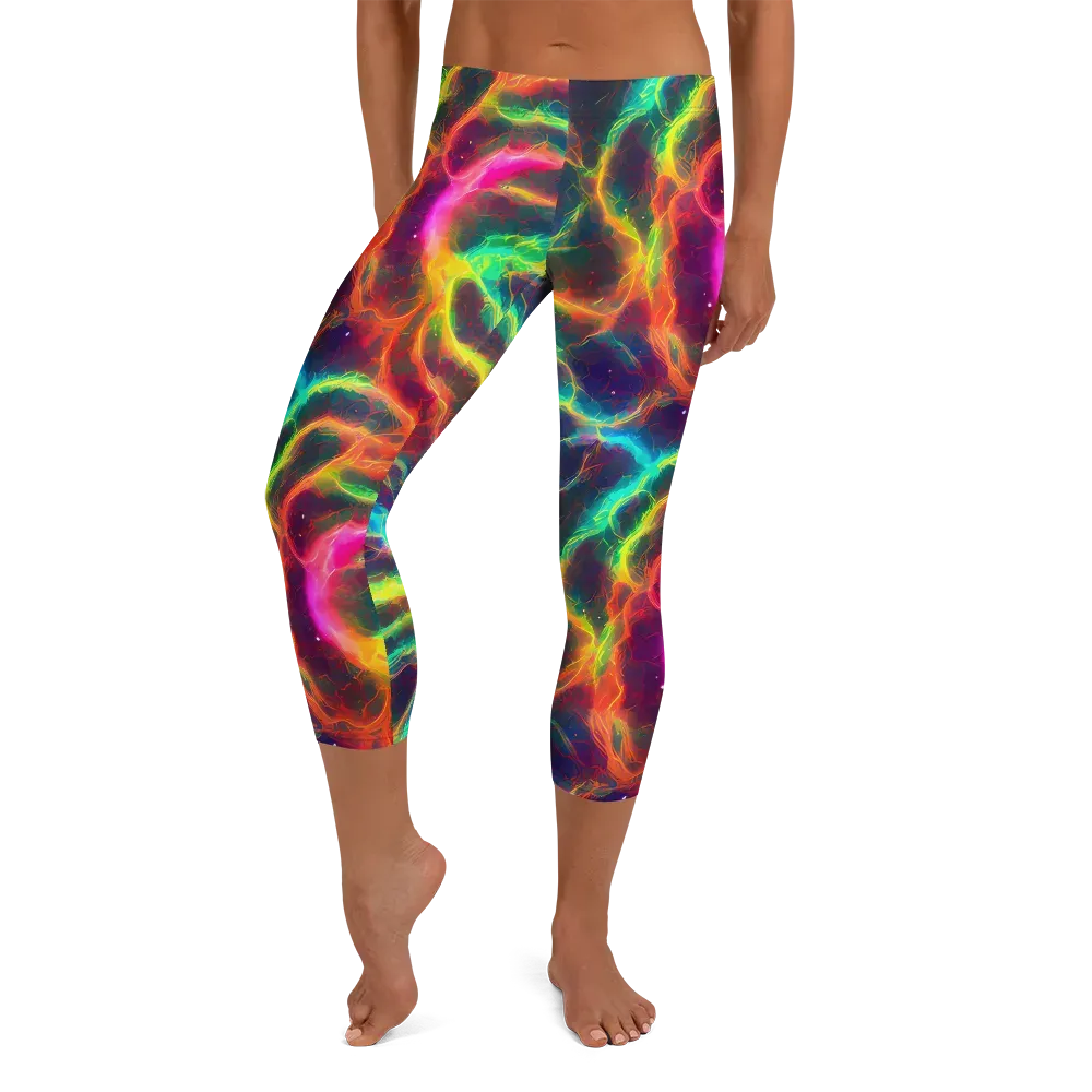 Hypercolor Tides on Capri Leggings — Front