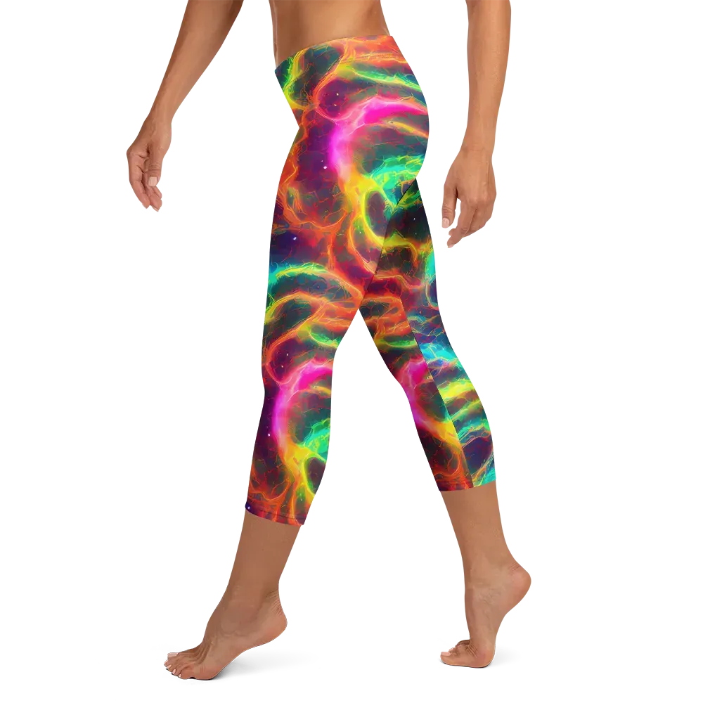 Hypercolor Tides on Capri Leggings — Left