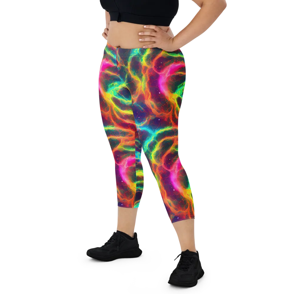 Hypercolor Tides on Capri Leggings — Front