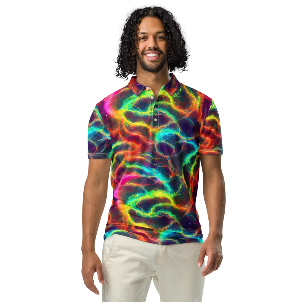 Hypercolor Tides on Men's Slim Fit Polo Shirt — Front