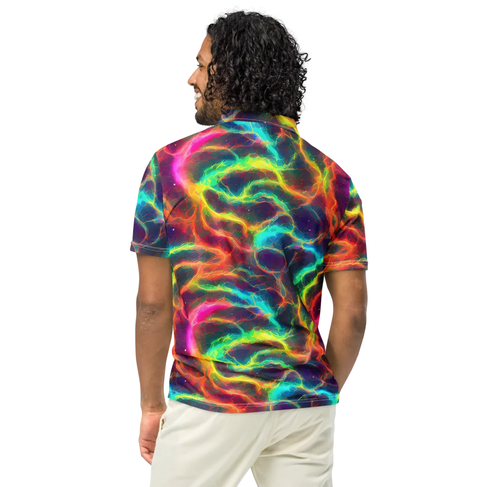 Hypercolor Tides on Men's Slim Fit Polo Shirt — Back