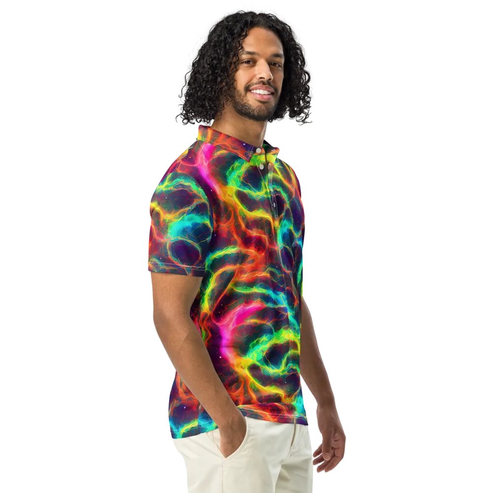 Hypercolor Tides on Men's Slim Fit Polo Shirt — Right Front