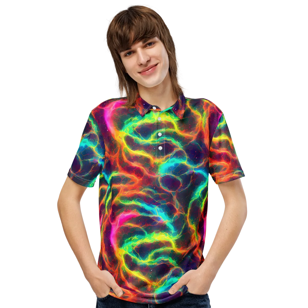 Hypercolor Tides on Men's Slim Fit Polo Shirt — Front