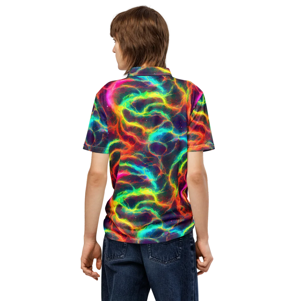 Hypercolor Tides on Men's Slim Fit Polo Shirt — Back