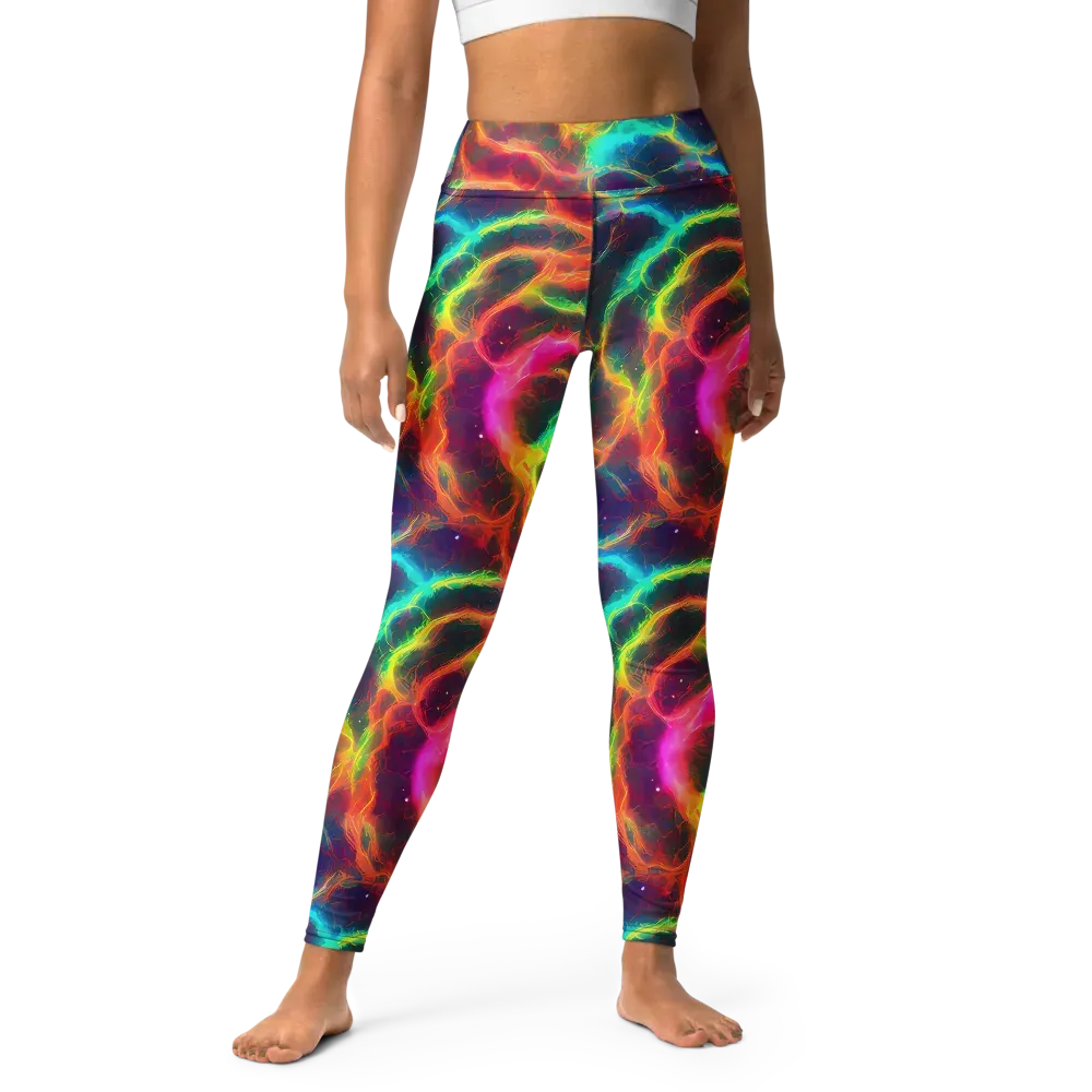 Hypercolor Tides on Yoga Leggings — Front