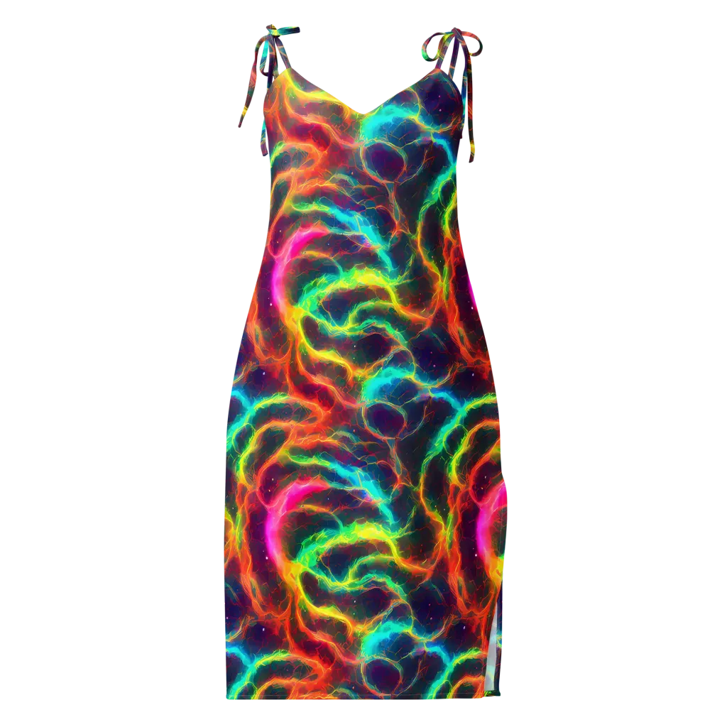Hypercolor Tides on Slip Dress — Front