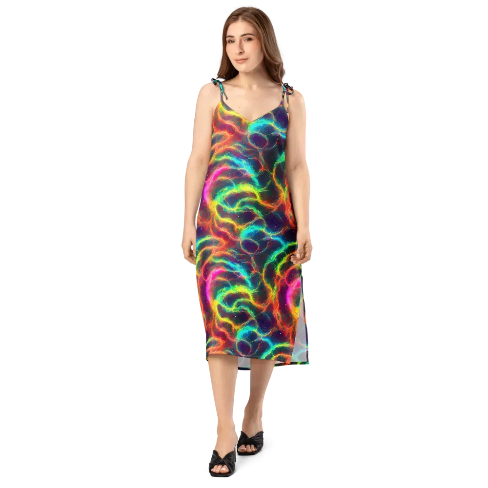 Hypercolor Tides on Slip Dress — Front