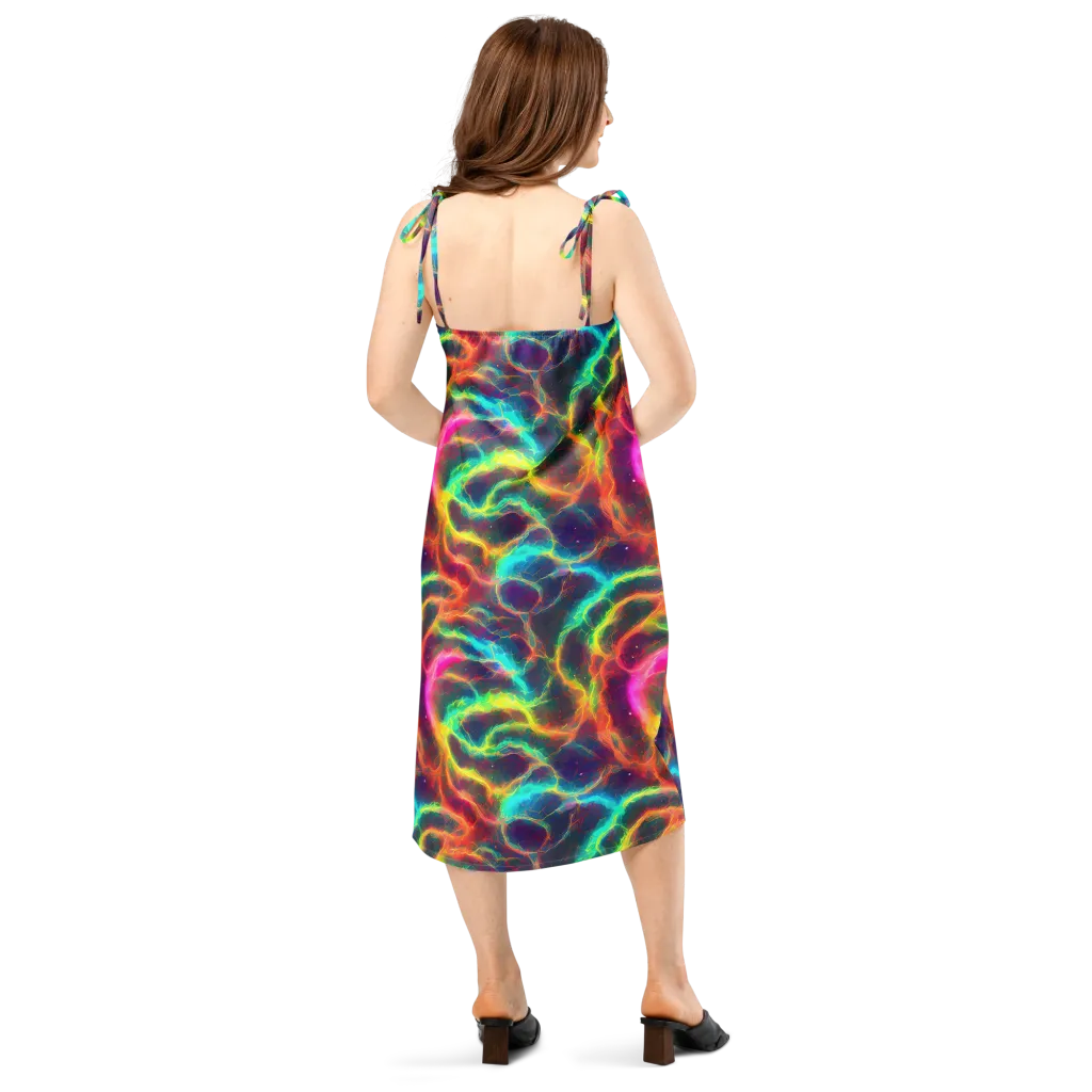 Hypercolor Tides on Slip Dress — Back