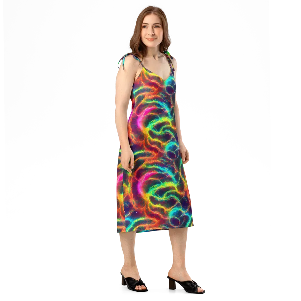 Hypercolor Tides on Slip Dress — Right Front