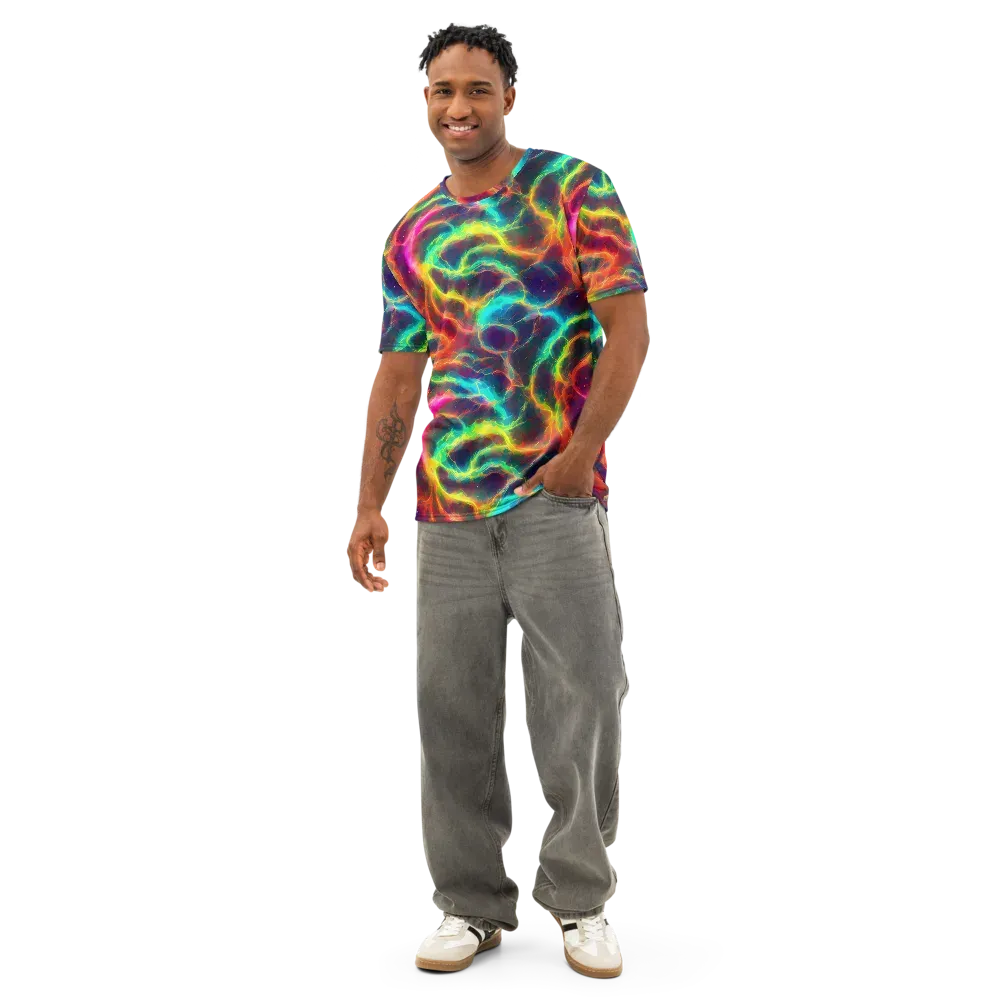 Hypercolor Tides on Men's Cotton Crew Neck T-Shirt — Front