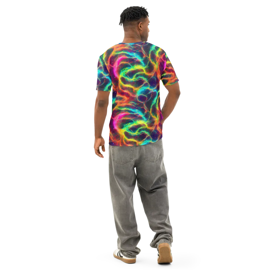 Hypercolor Tides on Men's Cotton Crew Neck T-Shirt — Back