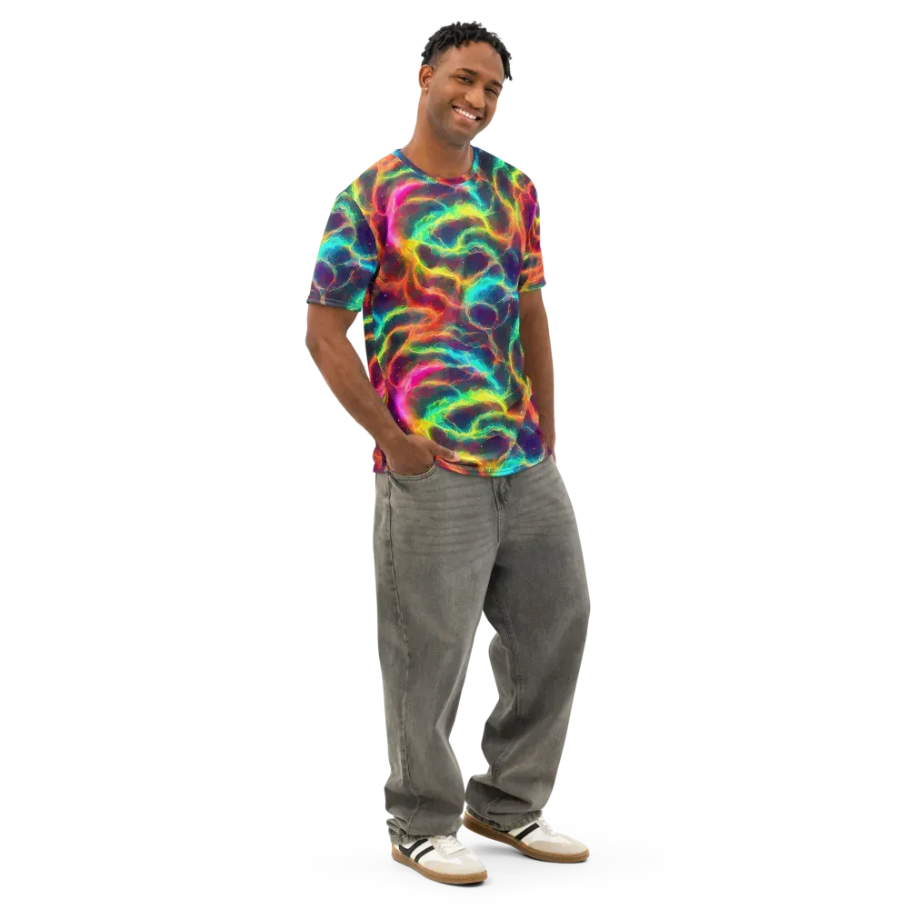Hypercolor Tides on Men's Cotton Crew Neck T-Shirt — Right Front