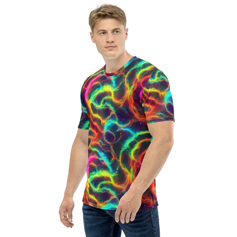 Hypercolor Tides on Men's Crew Neck T-Shirt — Left