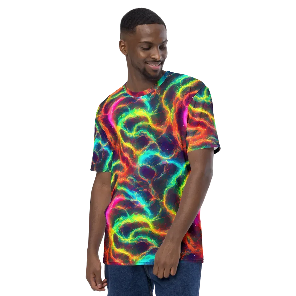 Hypercolor Tides on Men's Crew Neck T-Shirt — Left