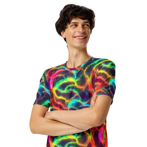 Hypercolor Tides on a Men's Crew Neck T-Shirt