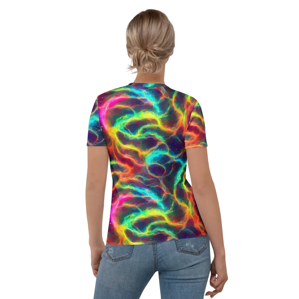 Hypercolor Tides on Women's Crew Neck T-Shirt — Back