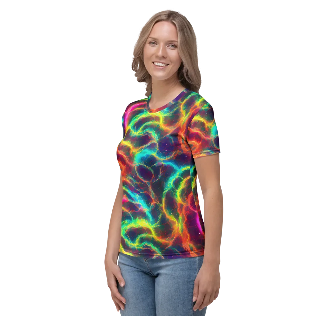 Hypercolor Tides on Women's Crew Neck T-Shirt — Left