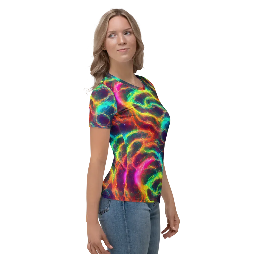 Hypercolor Tides on Women's Crew Neck T-Shirt — Right