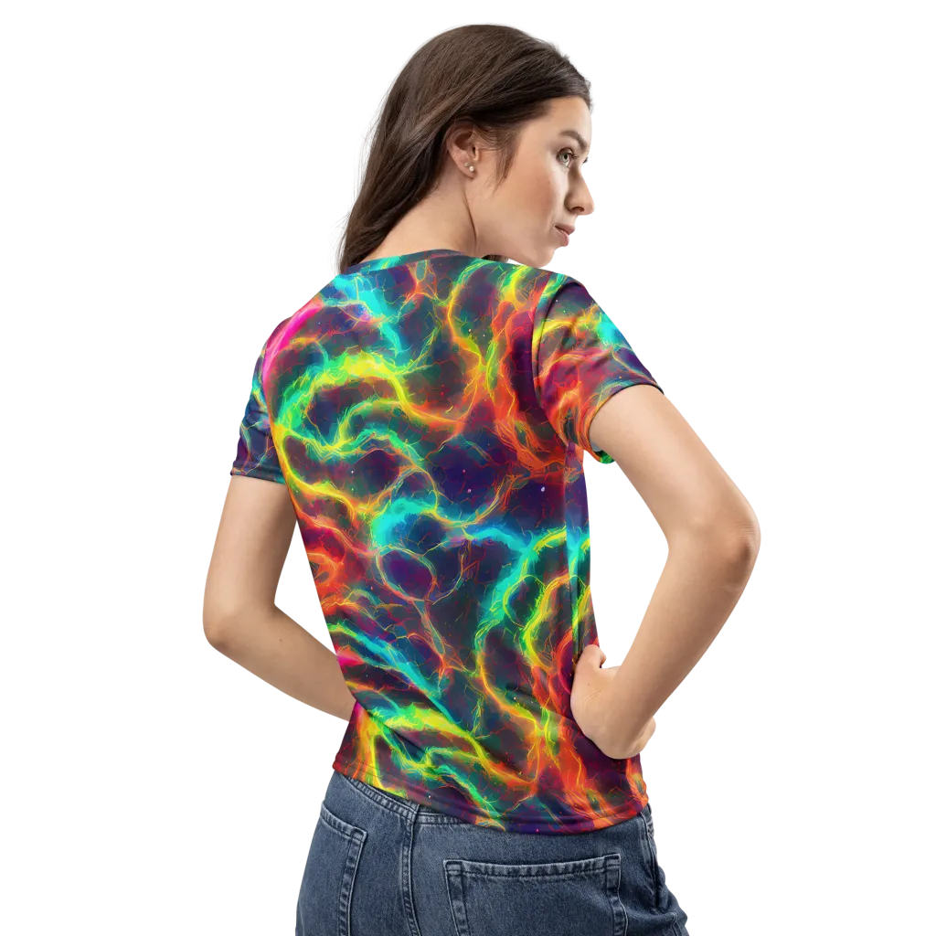 Hypercolor Tides on Women's Crew Neck T-Shirt — Back