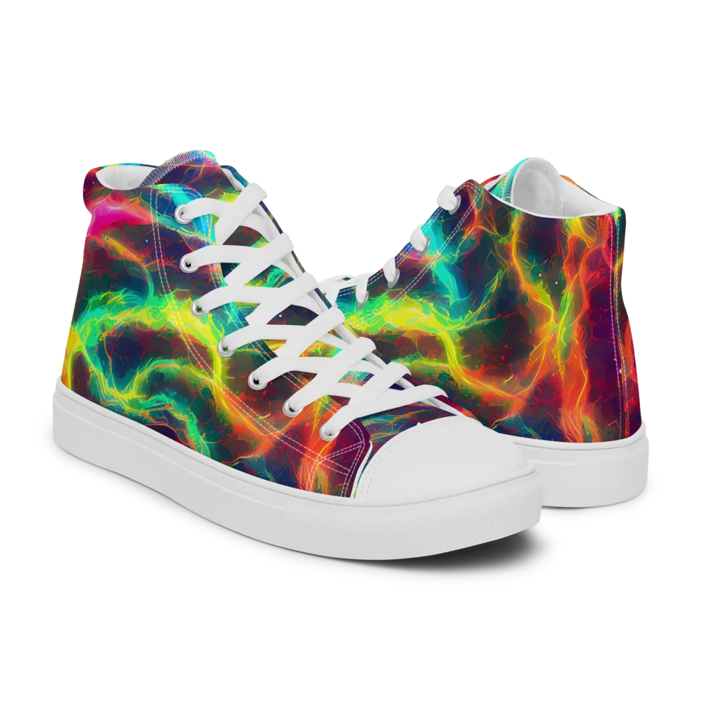 Hypercolor Tides on Women's High Top Canvas Shoes — Right