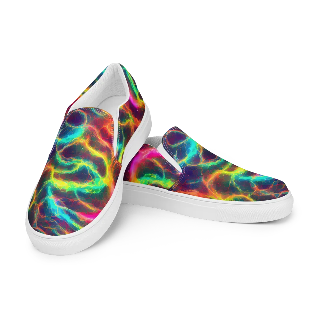 Hypercolor Tides on Men's Slip-On Canvas Shoes — Left Front