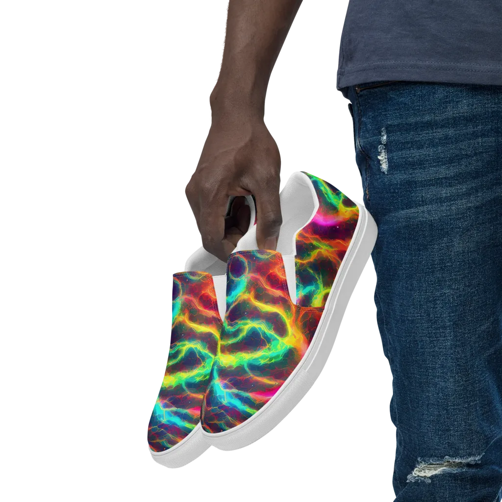 Hypercolor Tides on Men's Slip-On Canvas Shoes — Left Front