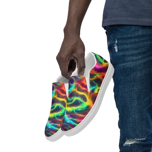 Hypercolor Tides on a Men's Slip-On Canvas Shoes
