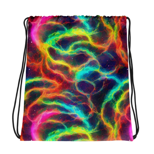 Hypercolor Tides on a Drawstring Bag