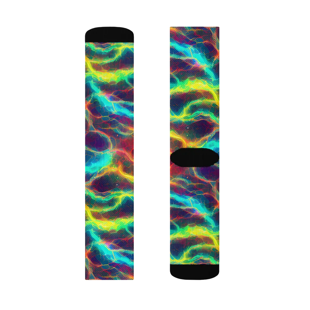 Hypercolor Tides on Socks — Right Sock